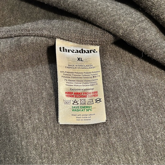 Threadbare Grey Brushed Button Up Shacket Mens Size XL - Picture 7 of 10